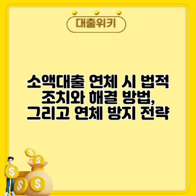 소액대출 연체 시 법적 조치와 해결 방법, 그리고 연체 방지 전략